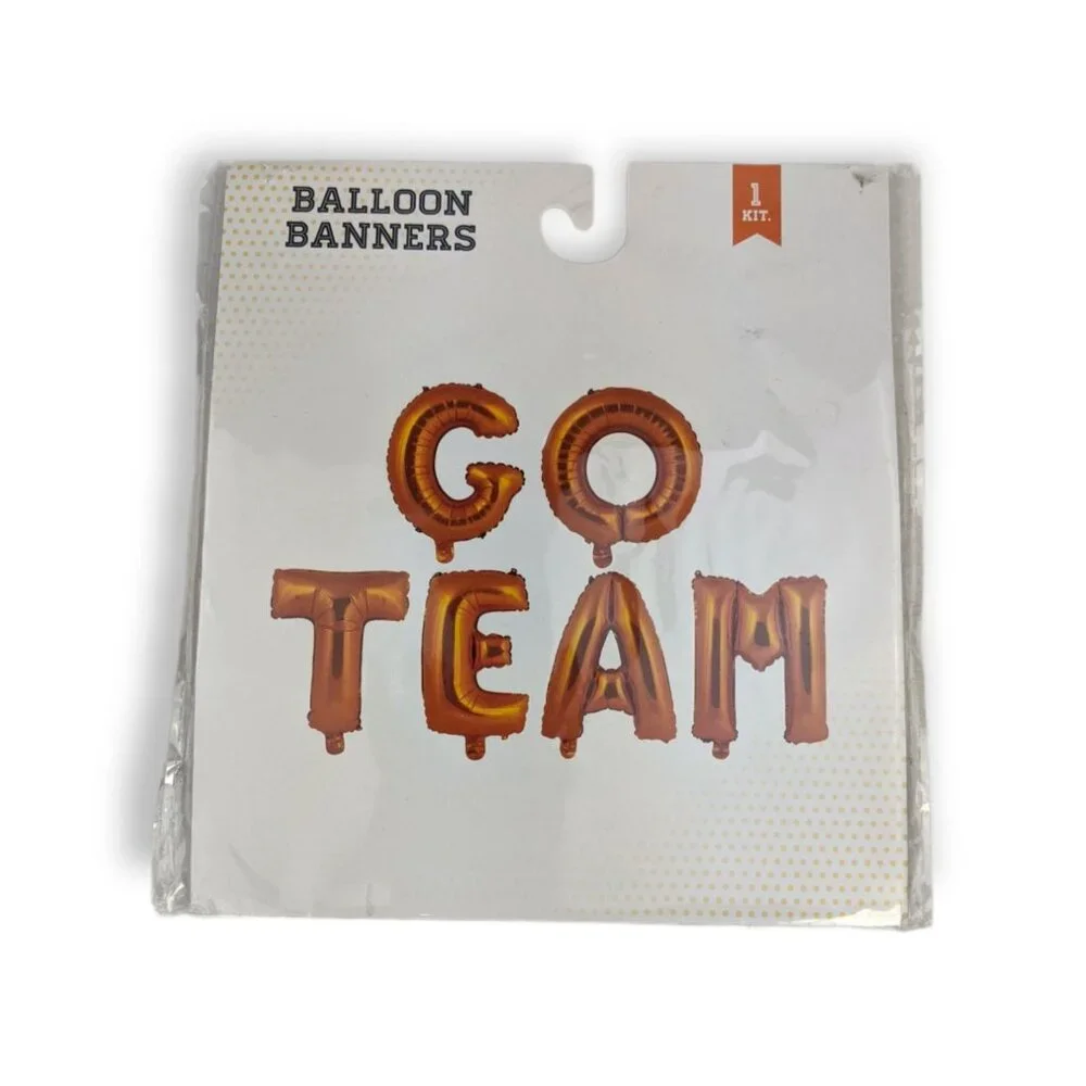 Lucky Star 14 inch Sports Helium Balloon Banners Variety Pack 4 Pieces (New)